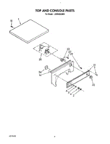 04 - Top And Console parts for Whirlpool Dryer LGR3422AW0 from AppliancePartsPros.com