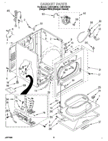 02 - Cabinet parts for Whirlpool Dryer LGR7848DZ0 from AppliancePartsPros.com