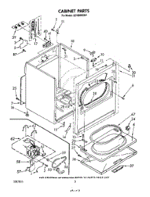 02 - Section parts for Whirlpool Dryer LE7680XSW1 from AppliancePartsPros.com
