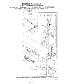 05 - 688639 Burner parts for Whirlpool Dryer 1LG5921XKW0 from AppliancePartsPros.com