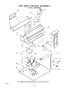 02 - Top And Console , Literature And Optional parts for Whirlpool Dryer LG6401XKW0 from AppliancePartsPros.com