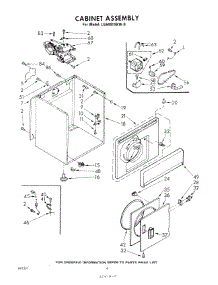 03 - Cabinet parts for Whirlpool Dryer LG6401XKW0 from AppliancePartsPros.com