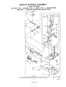 06 - 688639 Burner Assembly parts for Whirlpool Dryer LG5801XKW1 from AppliancePartsPros.com