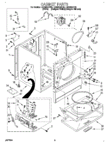 02 - Cabinet parts for Whirlpool Dryer LGR6634DW0 from AppliancePartsPros.com