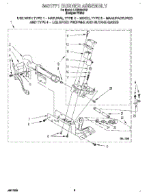03 - 3401771 Burner Assembly parts for Whirlpool Dryer LGR3624DQ1 from AppliancePartsPros.com