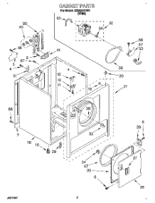 02 - Section parts for Whirlpool Dryer LER2614DW0 from AppliancePartsPros.com