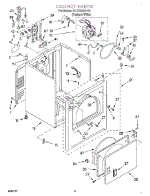 02 - Section parts for Whirlpool Dryer 3XLER5435HQ0 from AppliancePartsPros.com