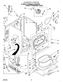 02 - Cabinet parts for Whirlpool Dryer LGE9848BQ2 from AppliancePartsPros.com