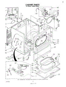 03 - Cabinet parts for Whirlpool Dryer LG9801XMW2 from AppliancePartsPros.com