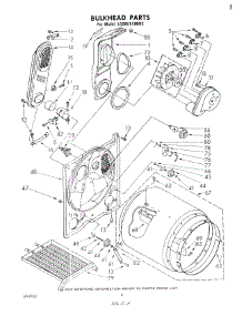 04 - Bulkhead parts for Whirlpool Dryer LG9801XMW2 from AppliancePartsPros.com