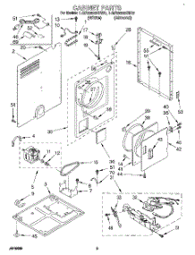 02 - Cabinet parts for Whirlpool Dryer LGR3622BN0 from AppliancePartsPros.com