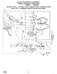 03 - 4319410 Burner Assembly parts for Whirlpool Dryer LGR3622BN0 from AppliancePartsPros.com