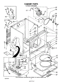 03 - Cabinet parts for Whirlpool Dryer LG6601XSW0 from AppliancePartsPros.com