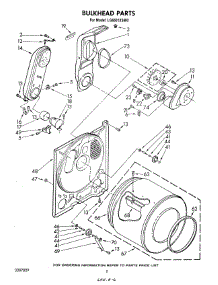 04 - Bulkhead parts for Whirlpool Dryer LG6601XSW0 from AppliancePartsPros.com