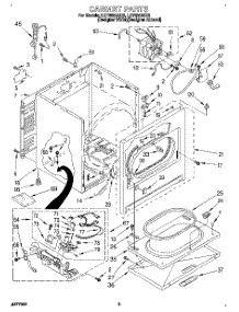 02 - Cabinet parts for Whirlpool Dryer LGT8858AZ0 from AppliancePartsPros.com