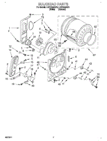 04 - Bulkhead parts for Whirlpool Dryer LGR7646AW2 from AppliancePartsPros.com