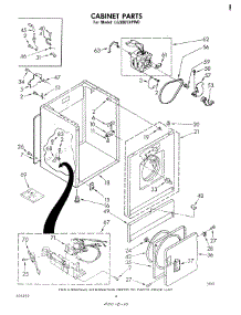 03 - Cabinet parts for Whirlpool Dryer LG3001XPW0 from AppliancePartsPros.com