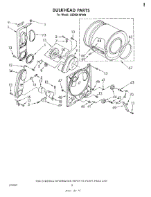 05 - Bulkhead parts for Whirlpool Dryer LG3001XPW0 from AppliancePartsPros.com
