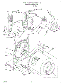 03 - Bulkhead parts for Whirlpool Dryer 3CGP2901DW1 from AppliancePartsPros.com