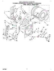 04 - Bulkhead parts for Whirlpool Dryer LGT5624BW2 from AppliancePartsPros.com
