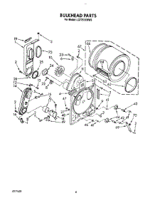 05 - Bulkhead parts for Whirlpool Dryer LG7761XWW0 from AppliancePartsPros.com