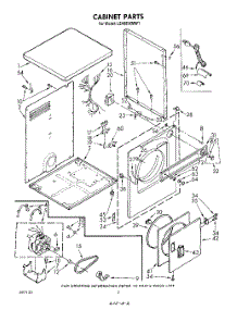 02 - Section parts for Whirlpool Dryer LE4905XMW1 from AppliancePartsPros.com