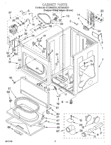 02 - Cabinet parts for Whirlpool Dryer GEC9858EQ0 from AppliancePartsPros.com