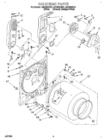 03 - Bulkhead parts for Whirlpool Dryer LGR6634BN2 from AppliancePartsPros.com