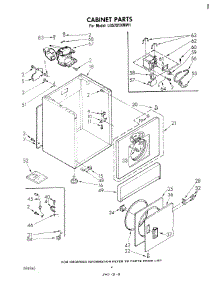 03 - Cabinet parts for Whirlpool Dryer LG5701XMW1 from AppliancePartsPros.com