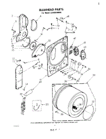 03 - Section parts for Whirlpool Dryer LE4900XMW0 from AppliancePartsPros.com