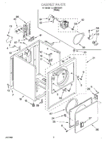02 - Section parts for Whirlpool Dryer LER3634EW0 from AppliancePartsPros.com