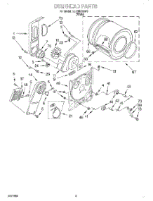 03 - Section parts for Whirlpool Dryer LER3634EW0 from AppliancePartsPros.com