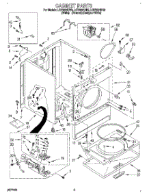 02 - Cabinet parts for Whirlpool Dryer LGV6634BQ2 from AppliancePartsPros.com
