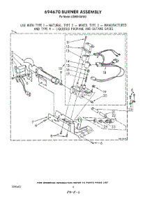 04 - 694670 Burner parts for Whirlpool Dryer LG8601XWW0 from AppliancePartsPros.com