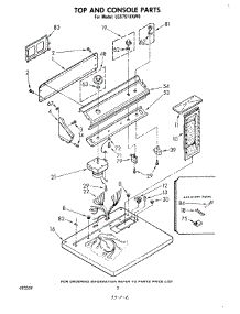02 - Top And Console , Lit / Optional parts for Whirlpool Dryer LG5751XKW0 from AppliancePartsPros.com