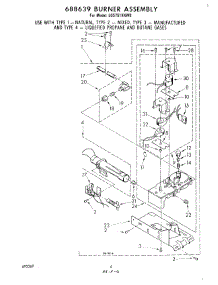 04 - 688639 Burner Assembly parts for Whirlpool Dryer LG5751XKW0 from AppliancePartsPros.com