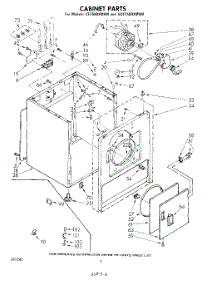04 - Cabinet parts for Whirlpool Dryer GCE2500XMW0 from AppliancePartsPros.com