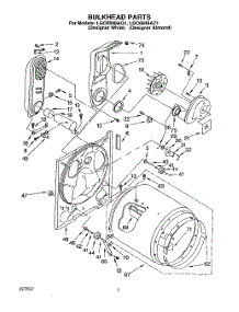 03 - Bulkhead parts for Whirlpool Dryer LGC6848AZ1 from AppliancePartsPros.com