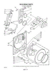 04 - Bulkhead parts for Whirlpool Dryer LG6606XPW0 from AppliancePartsPros.com