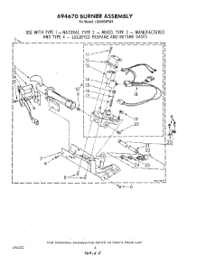 05 - Burner parts for Whirlpool Dryer LG6606XPW0 from AppliancePartsPros.com