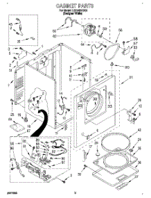 02 - Cabinet parts for Whirlpool Dryer LGR4624BQ1 from AppliancePartsPros.com