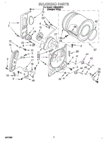 04 - Bulkhead parts for Whirlpool Dryer LGR4624BQ1 from AppliancePartsPros.com