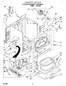 02 - Cabinet parts for Whirlpool Dryer LGR7858AN1 from AppliancePartsPros.com