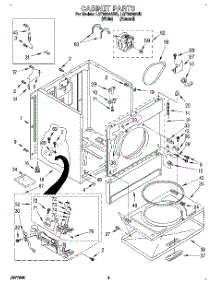 02 - Cabinet parts for Whirlpool Dryer LGT6634AW2 from AppliancePartsPros.com