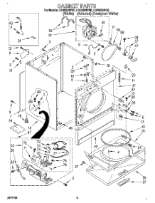02 - Cabinet parts for Whirlpool Dryer LGR6634BW0 from AppliancePartsPros.com