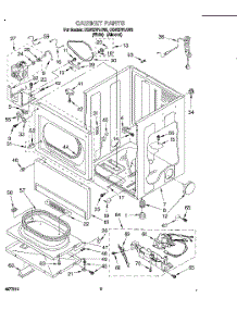 02 - Cabinet parts for Whirlpool Dryer CGW2761AW0 from AppliancePartsPros.com