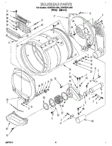 03 - Bulkhead, Lit / Optional parts for Whirlpool Dryer CGW2761AW0 from AppliancePartsPros.com