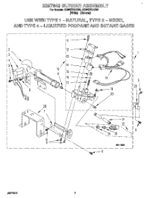 04 - 3397643 Burner Assembly parts for Whirlpool Dryer CGW2761AW0 from AppliancePartsPros.com