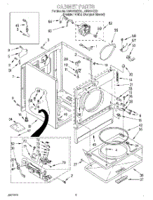 02 - Cabinet parts for Whirlpool Dryer LGR5634EQ0 from AppliancePartsPros.com