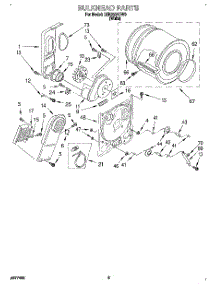 03 - Section parts for Whirlpool Dryer LEN3634DW0 from AppliancePartsPros.com